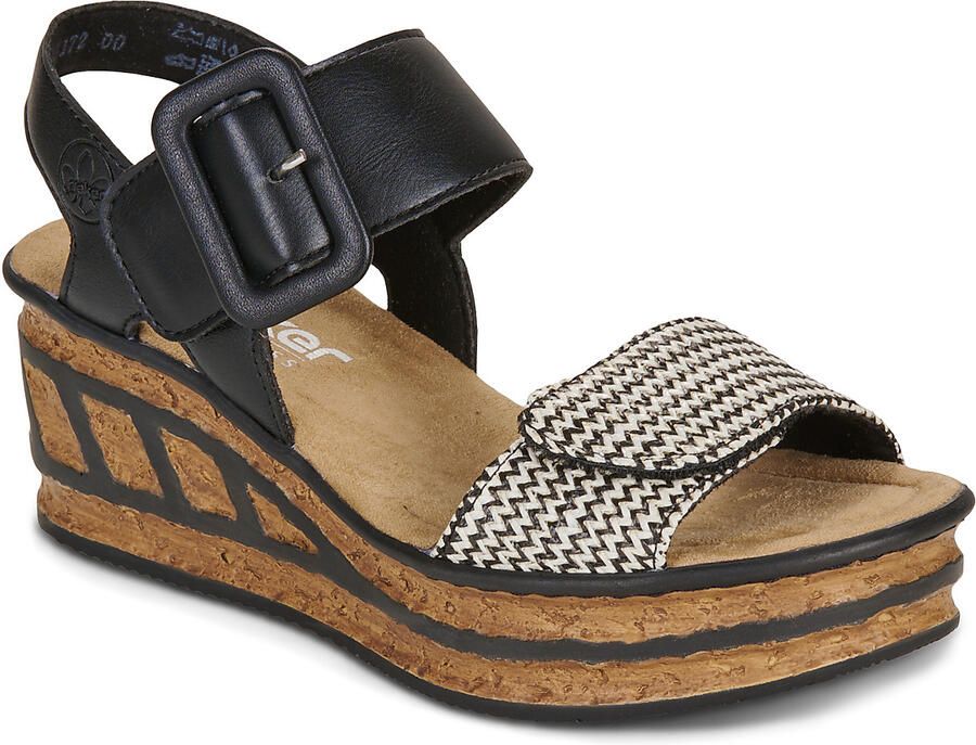 Rieker Sandalen Dames Zwart - Foto 3