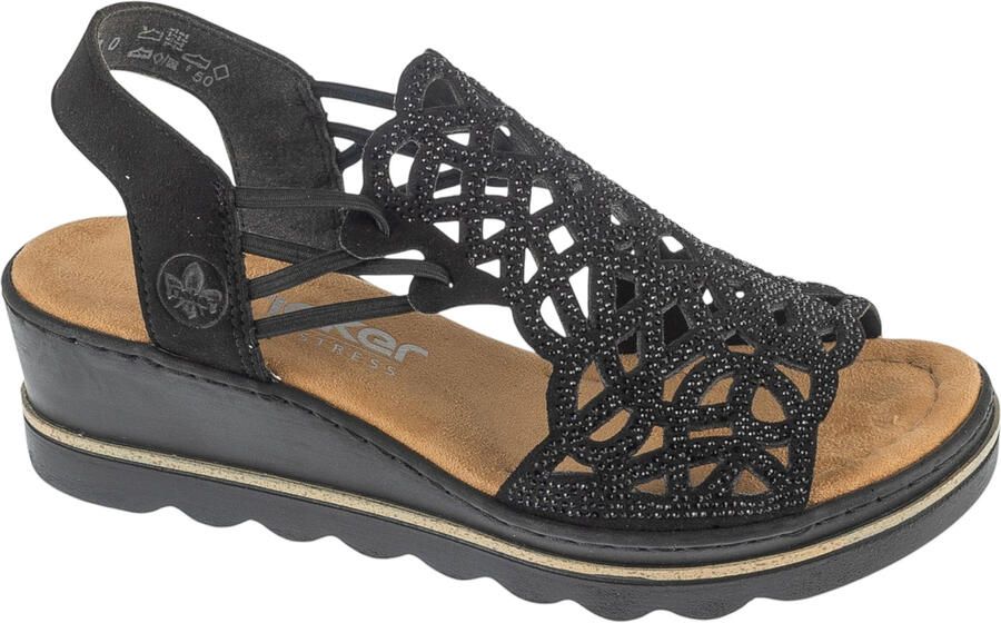 Rieker Sandalen met sleehak Sandals 67465 - Foto 4