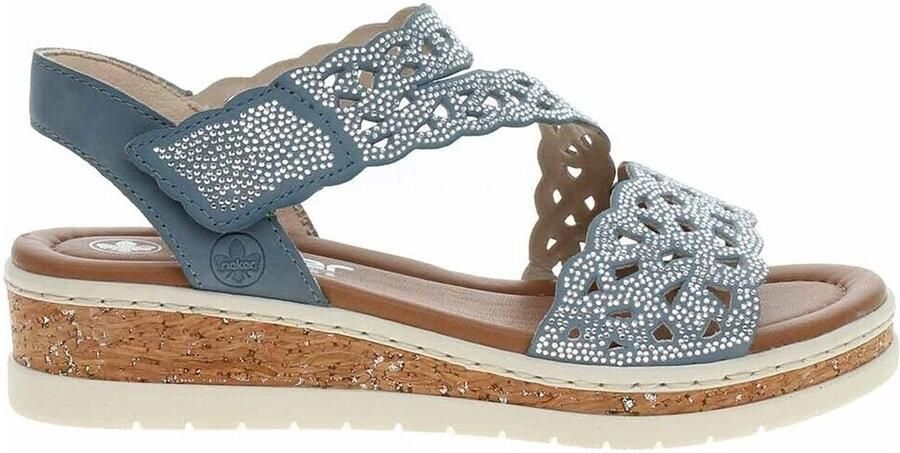Rieker Sandalen met riem royal blue koningsblauw