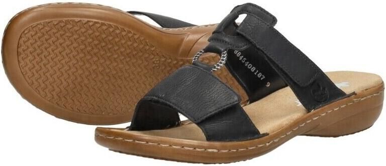 Rieker Slippers sleehak zomerschoen pantoffels met juwelenring - Foto 11