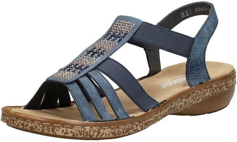Rieker Sandalen Plat Sandalen Plat Blauw - Foto 5