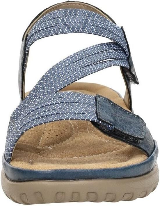 Rieker Blauwe Comfort Sandaal met Klittenbandsluiting Blue Dames - Foto 15