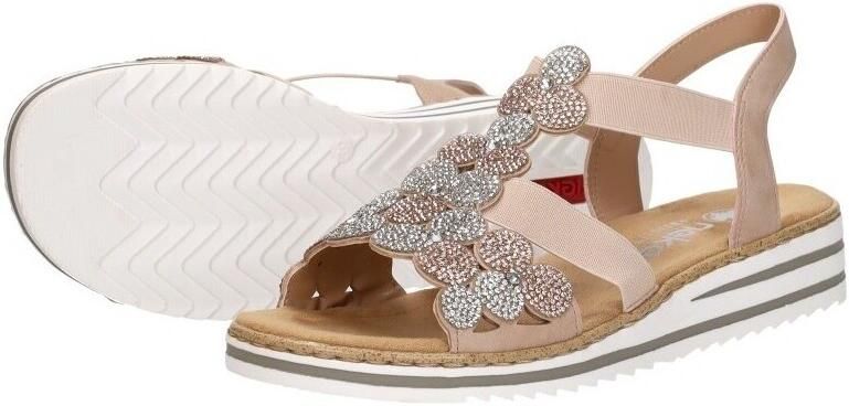 Rieker Sandalen Plat Sandalen Plat Roze - Foto 11