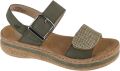 Rieker Sandaal 'Rimo-Sandalen aus Leder mit Keilabsatz' groen - Groen