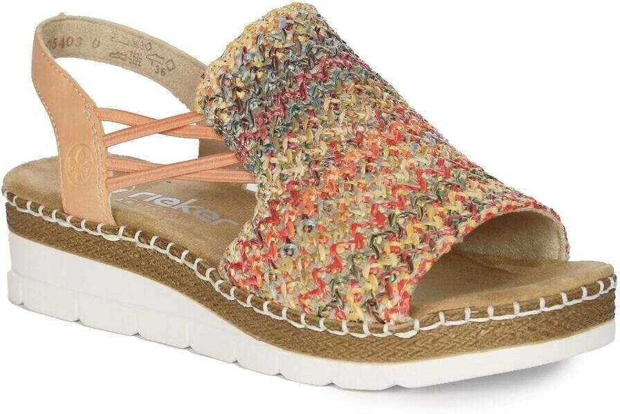 Rieker Sandalen zomerschoen sandaal sleehak in modieuze vlecht-look - Foto 6