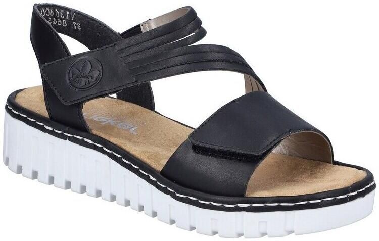 Rieker Plateausandalen Zomerschoen sandaal sleehak met klittenband - Foto 3