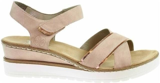 Rieker Elegante Beige en Altrosa Sleehak Sandalen Beige Dames - Foto 2