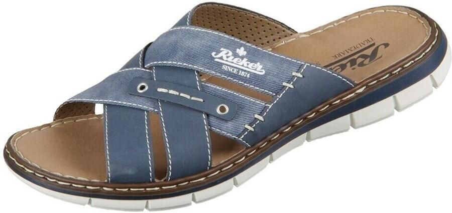 Rieker Slippers zomerschoen slippers badschoen met leren binnenzool - Foto 4