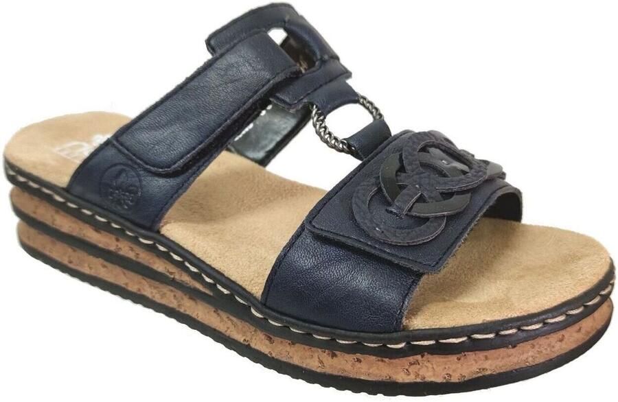 Rieker Blauwe Synthetische Sandalen met Klittenbandsluiting Blauw Dames - Foto 5