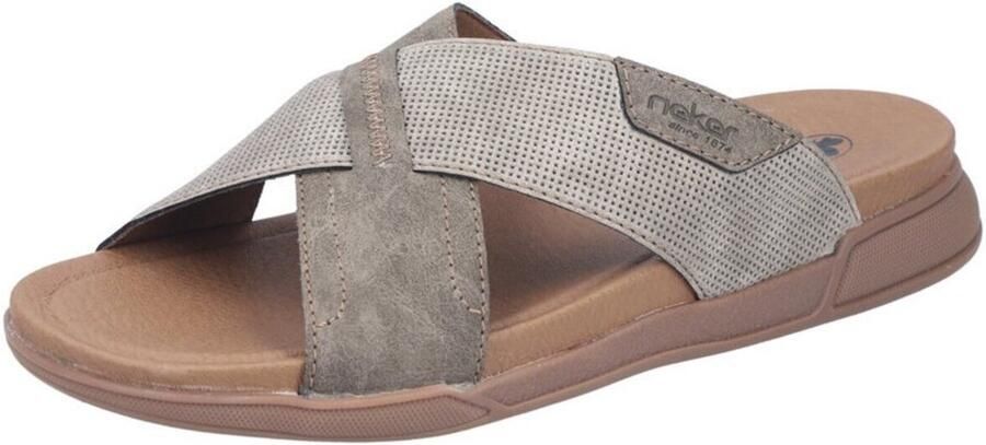 Rieker -Heren taupe donker pantoffels & slippers - Foto 2