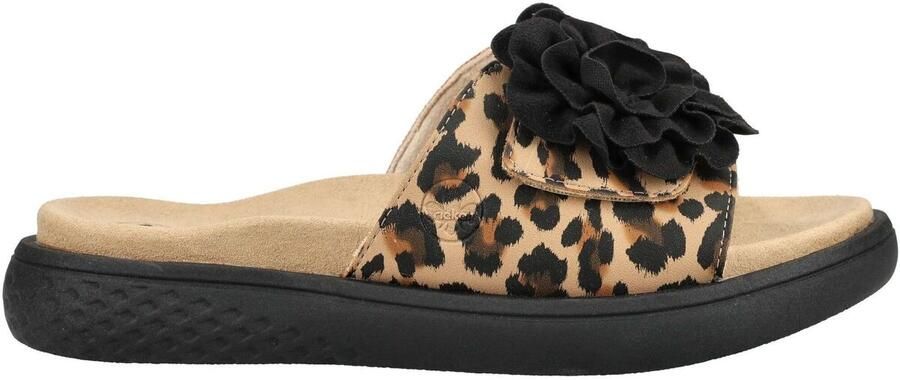 Rieker dames muiltjes zwart leopard - Foto 3
