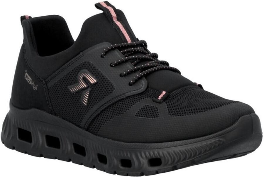 Rieker Dames Slippers Sneaker Vegan MemoSoft Elastisch M6078-00 Black - Foto 2