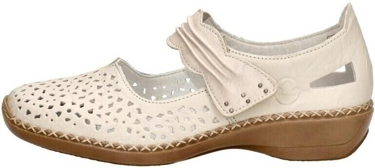 Rieker -Dames off-white-crÈme-ivoorkleur ballerina's & mocassins - Foto 8