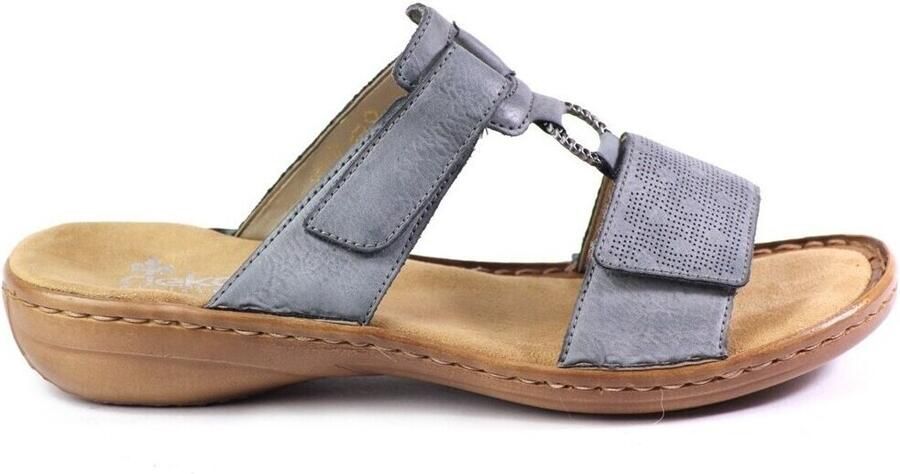 Rieker Dames slippers Open Teen licht blauw - Foto 4