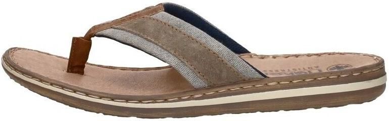 Rieker Teenslippers zomerschoen slippers poolslides badschoen met leren binnenzool - Foto 10