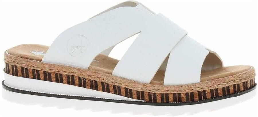 Rieker Slippers sleehak zomerschoen slippers met jute omlijsting - Foto 3