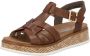 Rieker Sandalen Dames Cognac - Thumbnail 3