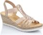Rieker Beige Platte Sandalen voor Vrouwen - Thumbnail 2