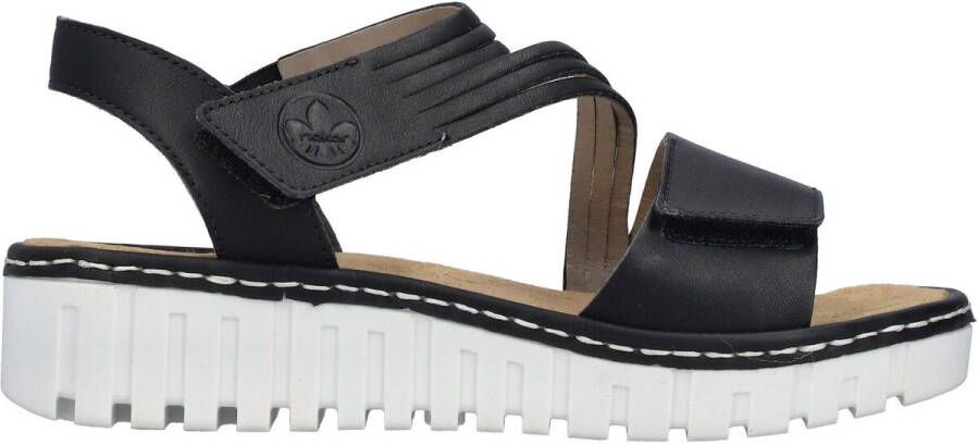 Rieker Plateausandalen Zomerschoen sandaal sleehak met klittenband - Foto 2