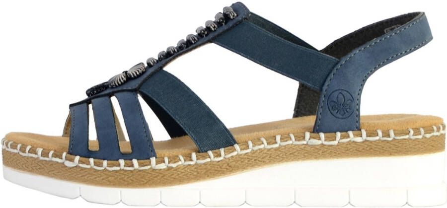 Rieker Sandalen zomerschoen sandaal sleehak met modieuze decoratieve elementen - Foto 9