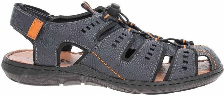 Rieker Blauwe platte sandalen voor heren Blauw Heren - Foto 3