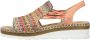 Rieker Sandalen zomerschoen sandaal sleehak in modieuze vlecht-look - Thumbnail 6