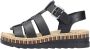 Rieker Sandalen Dames Zwart - Thumbnail 3