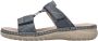 Rieker Slippers Dames Blauw - Thumbnail 3