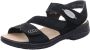 Rieker Comfort Sandalen voor Dames in Zwart - Thumbnail 2