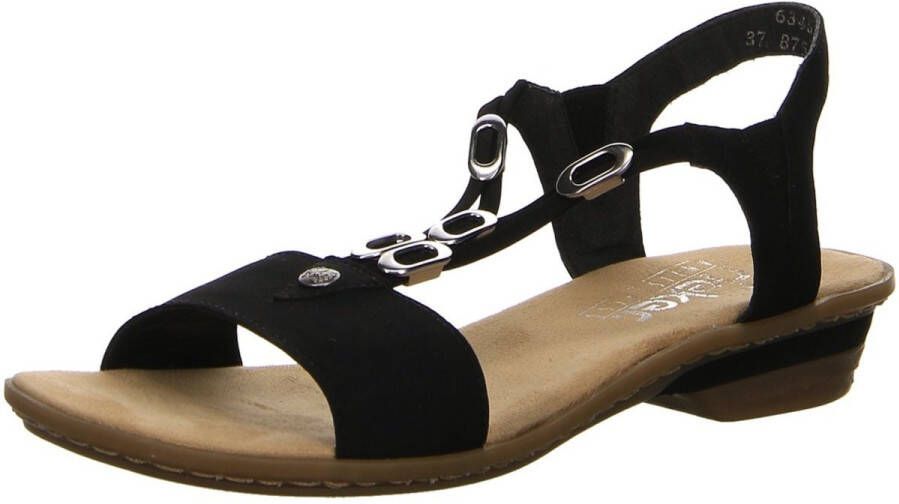 Rieker Sandaaltjes zomerschoen sandaal sleehak in moderne look