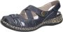 Rieker Klittenbandschoenen zomerschoen sleehak sandaal met bandjes met contrasterende stiksels - Thumbnail 1