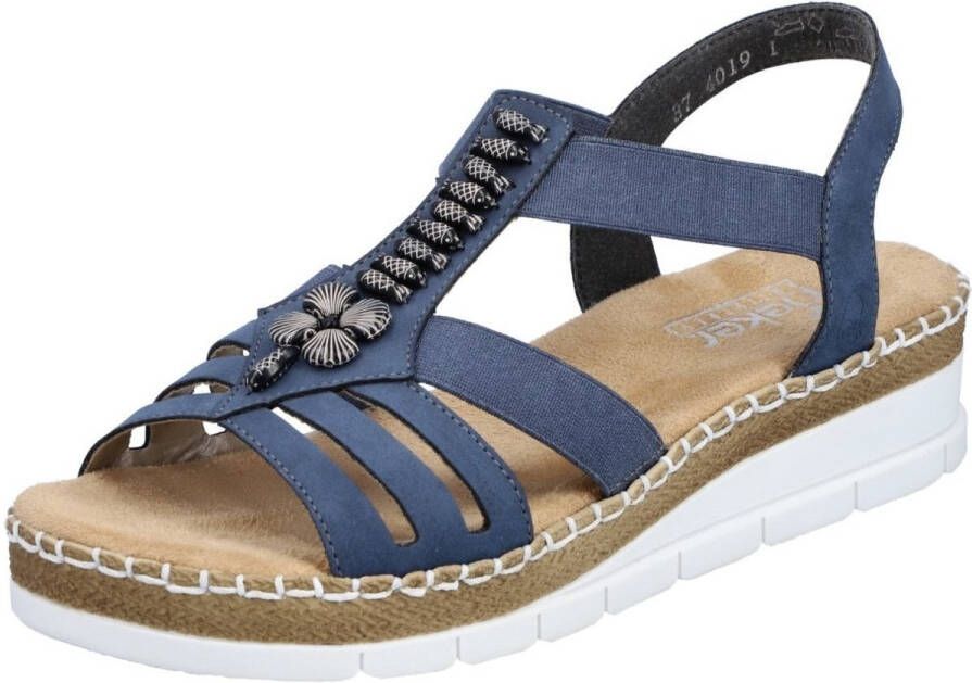 Rieker Sandalen zomerschoen sandaal sleehak met modieuze decoratieve elementen - Foto 8