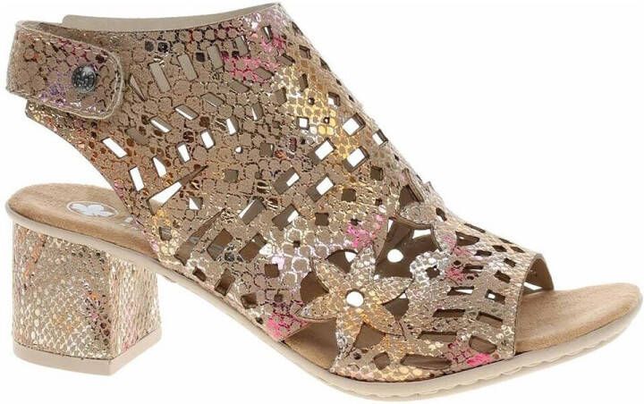 Rieker Sandaaltjes zomerschoen sandaal blokhak met modieuze schachtontwerp - Foto 13