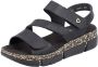 Rieker Sandalen zomerschoen sandaal sleehak met klittenbandsluitingen - Thumbnail 2
