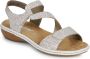 Rieker Witte Comfort Sandaal met Klittenbandsluiting White - Thumbnail 4