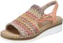 Rieker Sandalen zomerschoen sandaal sleehak in modieuze vlecht-look - Thumbnail 10