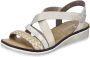 Rieker Sandalen Plat Sandalen Plat Goudkleur - Thumbnail 4