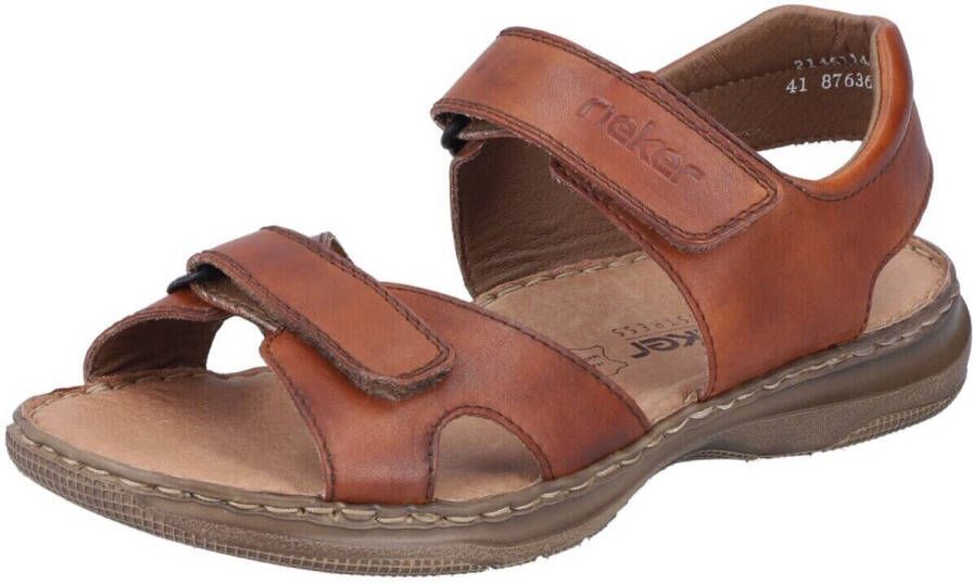 Rieker Sandalen zomerschoen klittenbandschoen vrijetijdssandaal met leren binnenzool