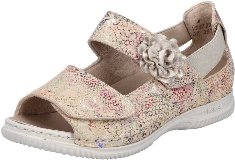 Rieker Sandalen zomerschoen sandaal sleehak met klittenbandsluitingen