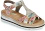 Rieker Gouden Metallic Sandaal met Print Multicolor Dames - Thumbnail 3