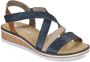 Rieker Sandalen zomerschoen sandaal sleehak met klittenbandjes - Thumbnail 2