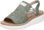 Rieker Plateausandalen wedge sandaal zomerschoen met jute rand aan de loopzool - Thumbnail 1