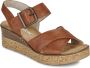 Rieker Sandalen Hak Sandalen Hak Cognac - Thumbnail 3