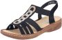 Rieker dames strappy sandalen zwart Sandalen V2870-00 zwart - Thumbnail 2