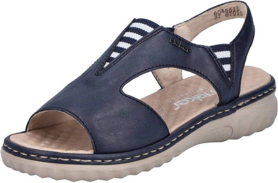 Rieker Sandalen zomer schoen sandalette instapschoen met contrasterende siernaad