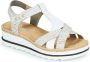 Rieker Comfortabele witte sandaal met leuke print White Dames - Thumbnail 3