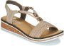 Rieker Sandalen zomerschoen sandaal sleehak in gevlochten look - Thumbnail 1