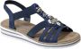 Rieker Sandalen zomerschoen sandaal sleehak met zomerse versiering - Thumbnail 16