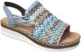 Rieker Sandalen zomerschoen sandaal sleehak in modieuze vlecht-look - Thumbnail 8