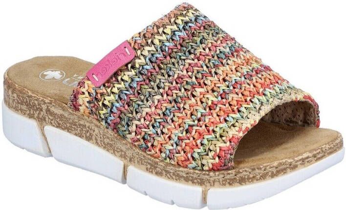 Rieker Slippers sleehak zomerschoen slippers in zomerlook - Foto 3